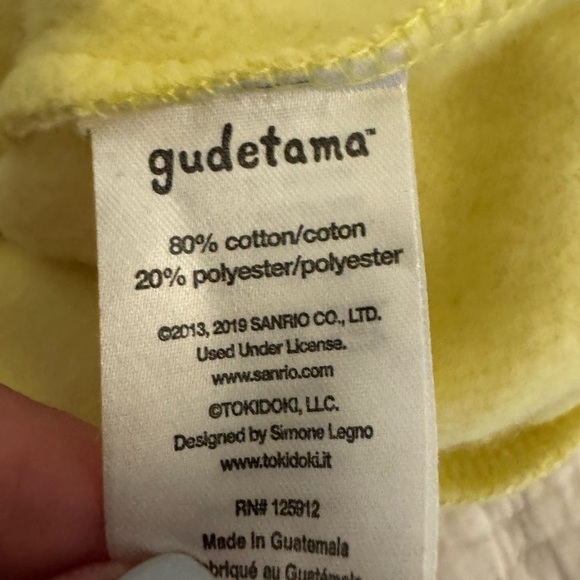 Tokidoki Gudetama Donatello OVER IT Hoodie in Yellow. Women's Size Small - Picture 9 of 10